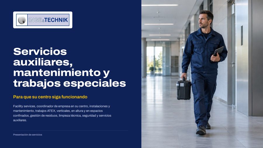 Portada del dossier de servicios de Inge&Technik
